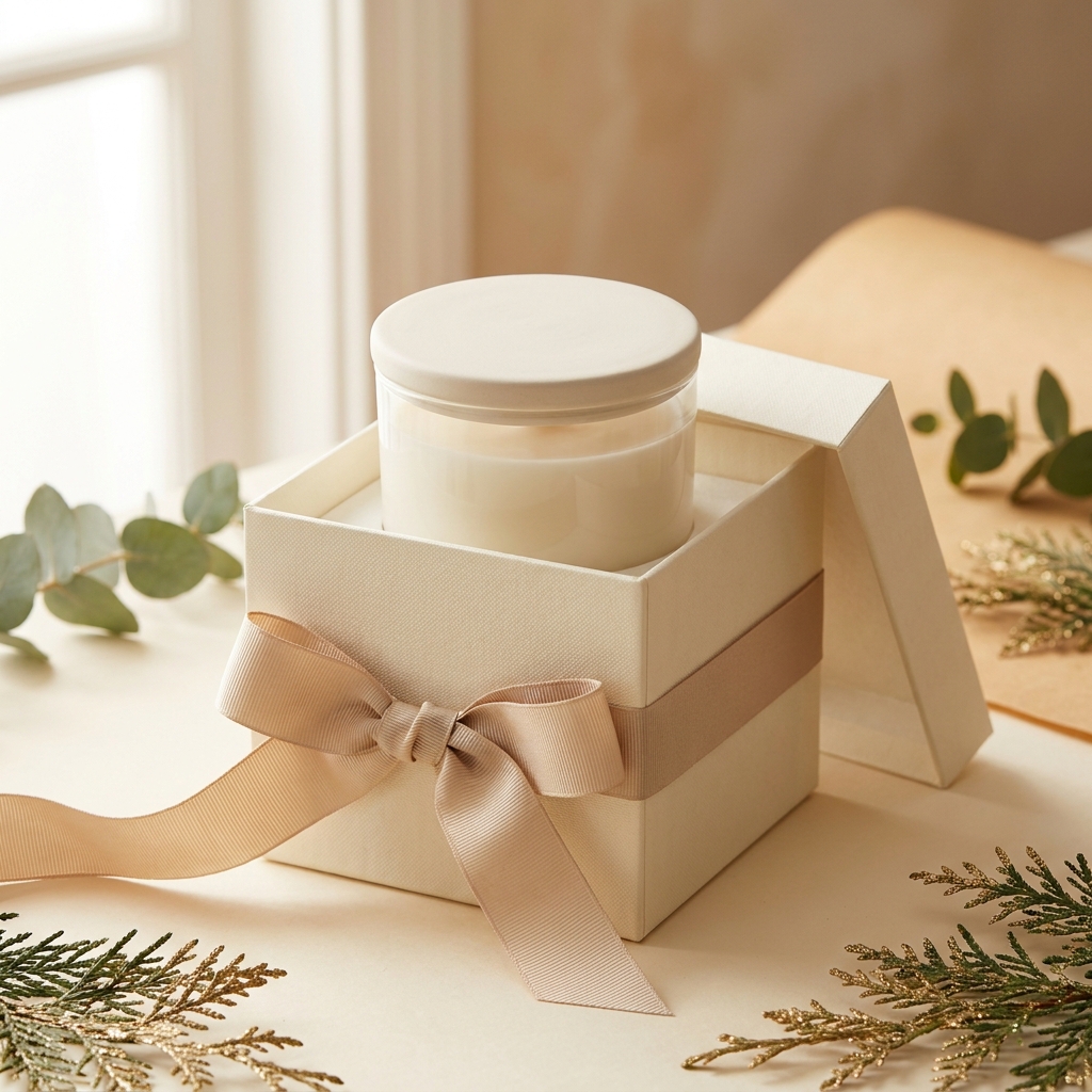 Duftkerze von Jo Malone London in ihrer cremefarbenen Geschenkbox mit der charakteristischen Schleife